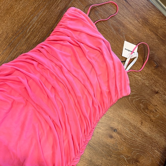 Superdown Ruched Pink Mini Dress - Picture 5 of 7